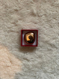 Bague ronde large lisse