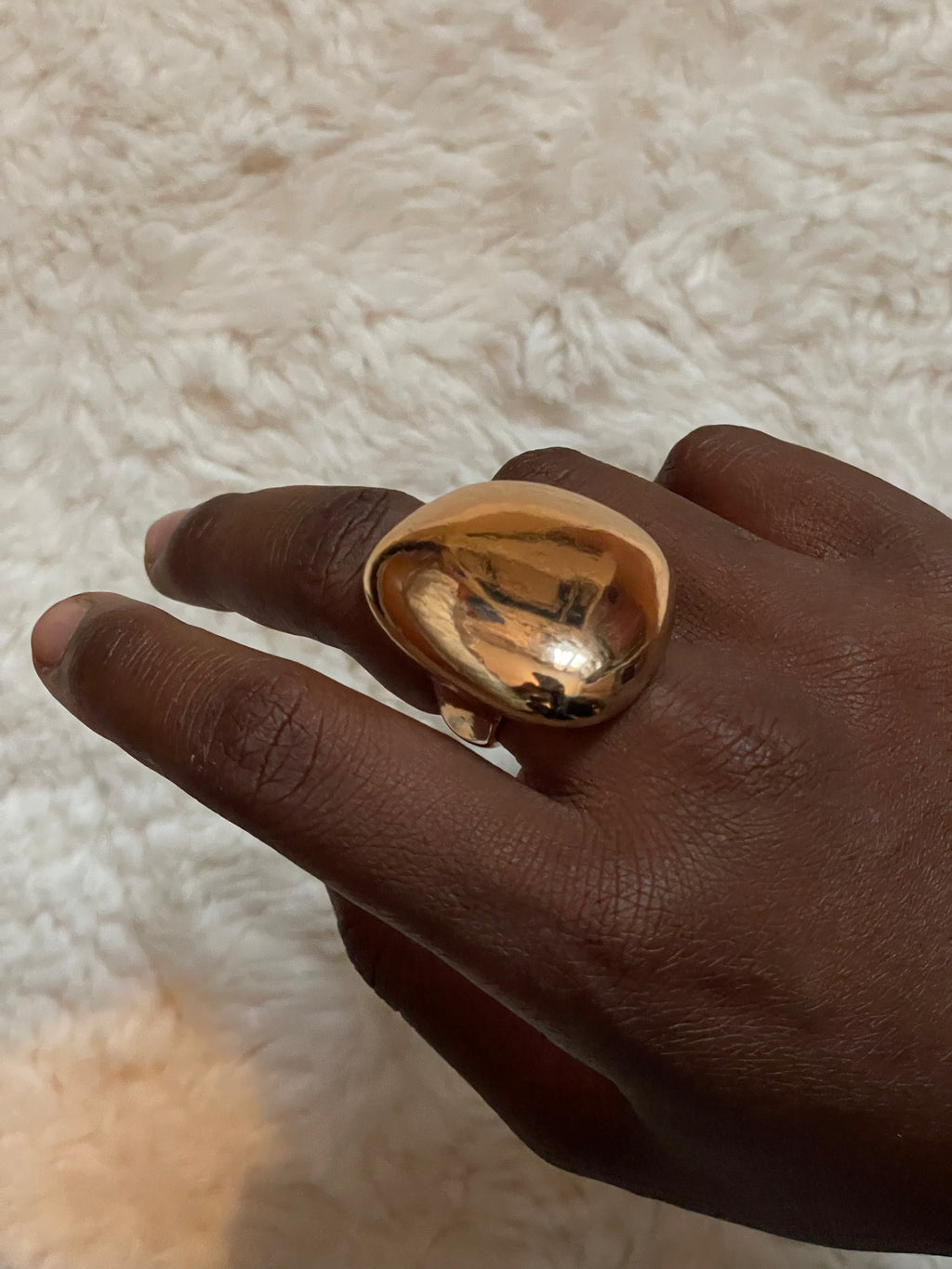 Bague ronde large lisse